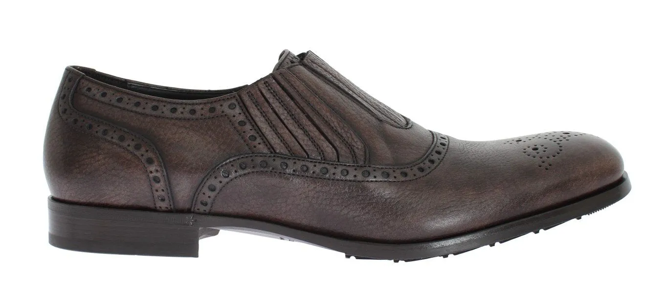 Suede Loafers With Tassels Brown Leather Dress Loafers