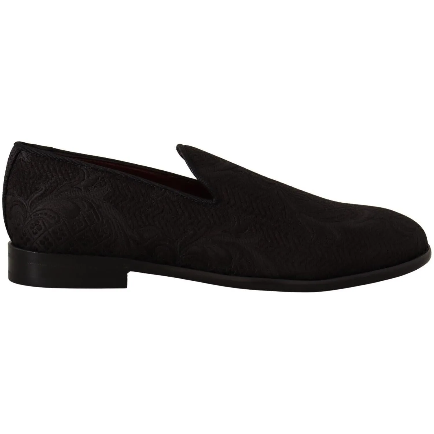 Dolce & Gabbana Black Floral Brocade Slippers Loafers Shoes Best Loafers For Plantar Fasciitis