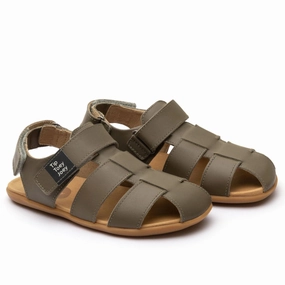 Tip Toey Joey Boy's and Girl's Sand Sandals - Mineral Green Flat Shoes Rothy