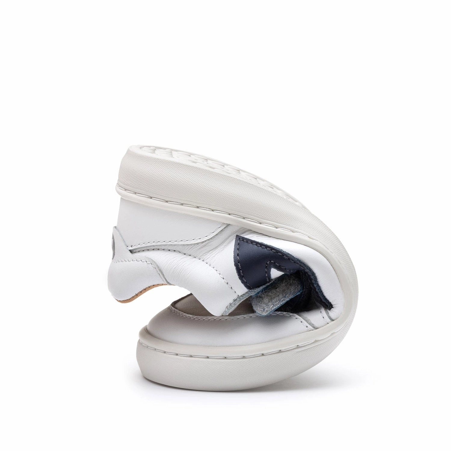 Tip Toey Joey Boy's Landy Sneakers - White / Navy / Ash Best Running Shoes For Big Guys With Flat Feet