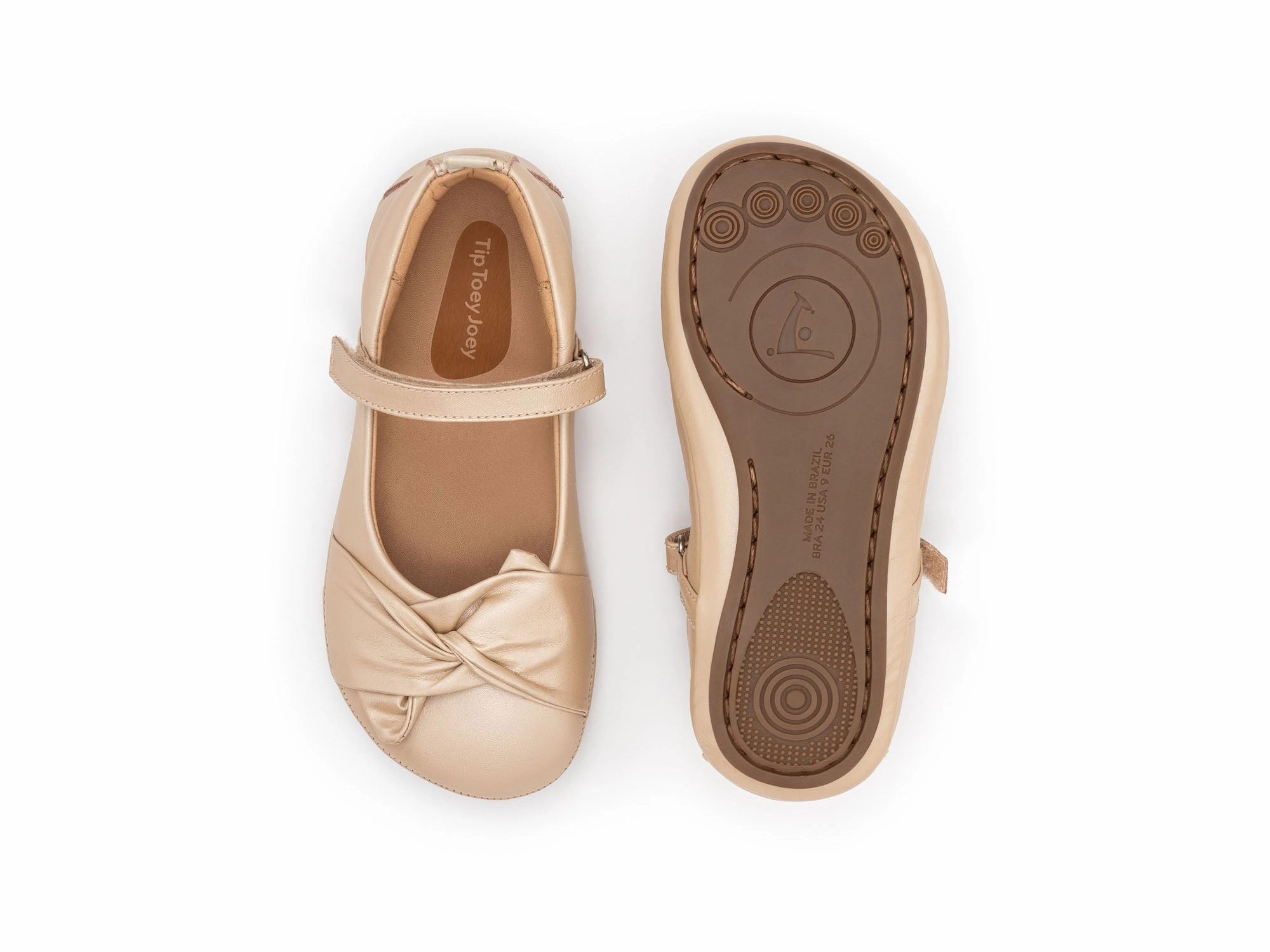 Mary Janes Shoes Flats Tip Toey Joey Girl's Bind Mary Jane Shoes - Pink Pearl