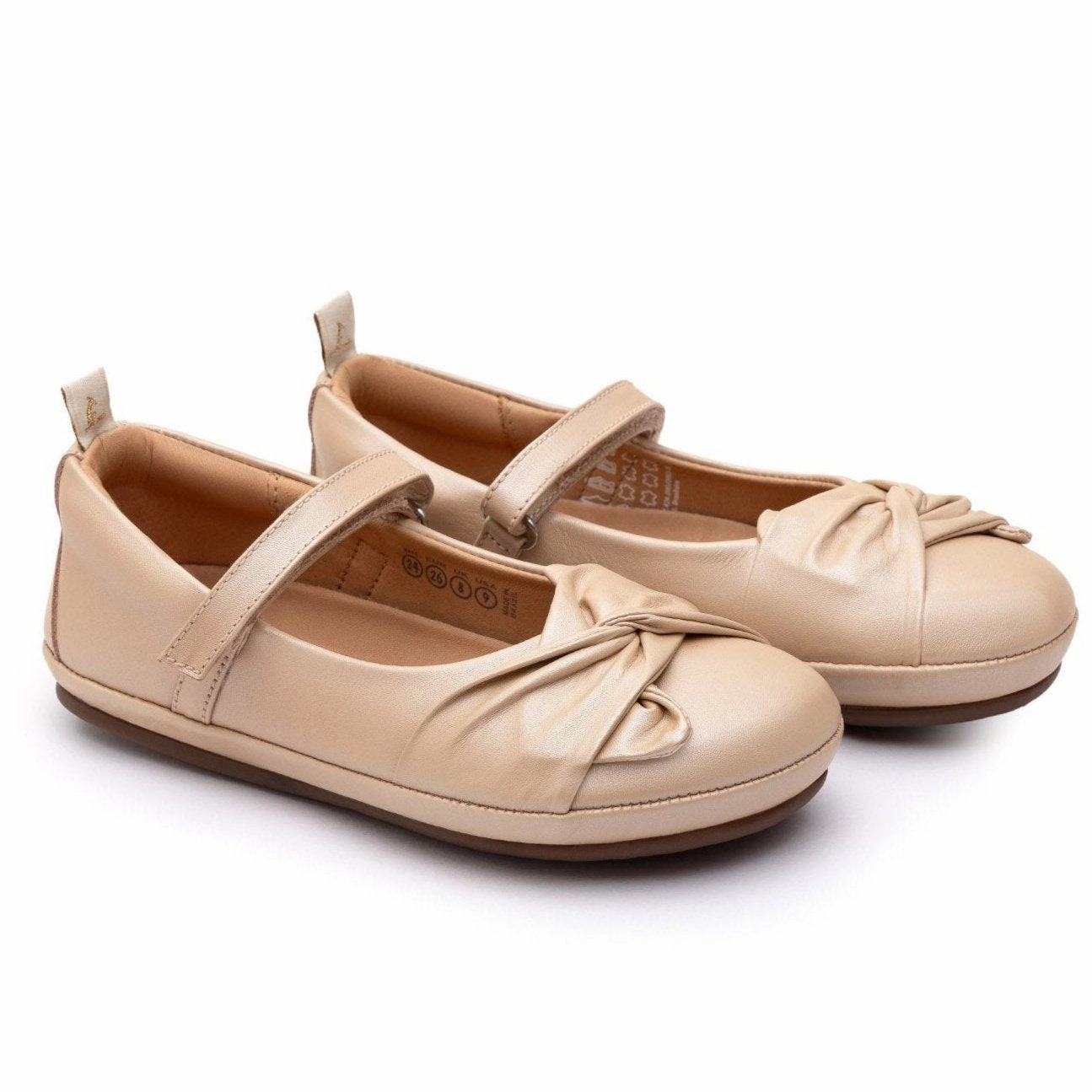 Tip Toey Joey Girl's Bind Mary Jane Shoes - Pink Pearl Lace Flat Shoes Wedding