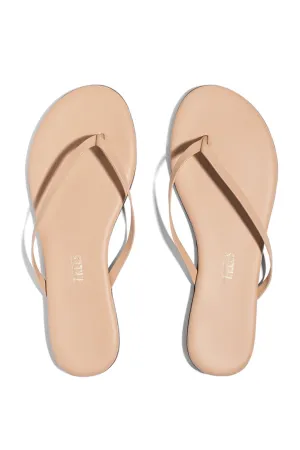 Square Toe Leather Flip Flops TKEES - Foundations Matte - Pout