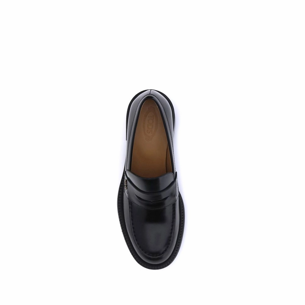 Calvin Klein Loafers Tod's Black Calf Leather Bos Taurus Platform Loafers
