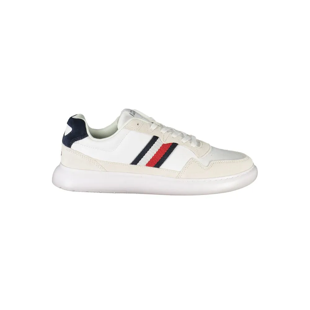 Tommy Hilfiger White Leather Men Sneaker Shoe Oxford Casual