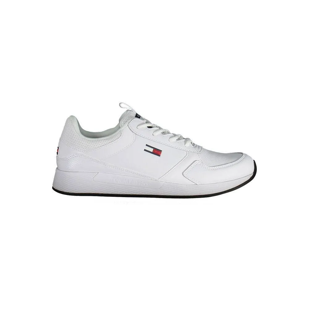 Tommy Hilfiger White Polyester Sneaker Slip On Dress Sneakers