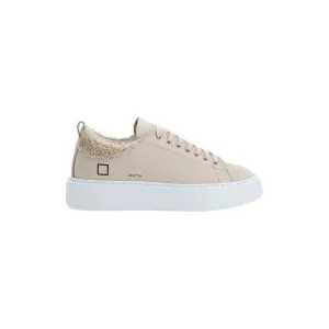 Sneakers Print Animal D.A.T.E Beige Leather Sneaker