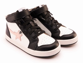 Vortak Casual Shoes Old Soles Girl's 1007 Team-Star Casual Shoes - Snow / Powder Pink / Black / White Black Sole