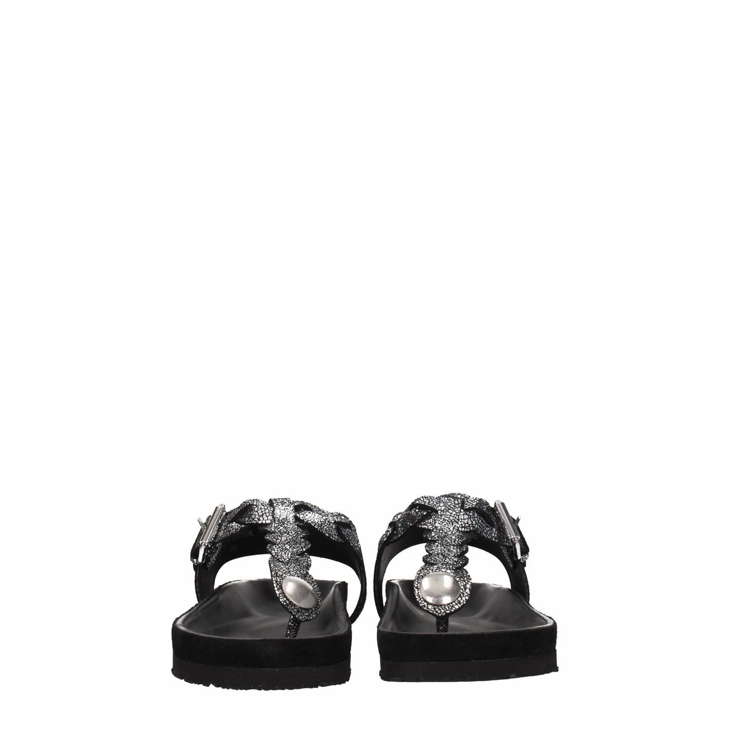 Stretch Flip Flops Isabel Marant Black Leather Flip-Flop Sandals