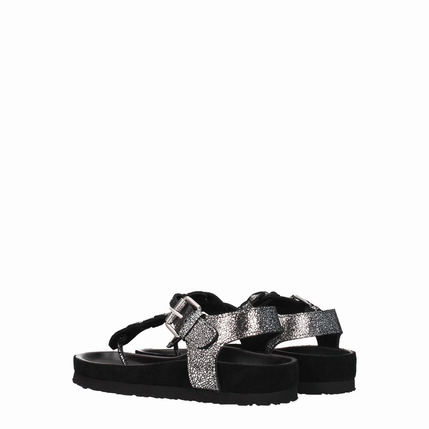 Isabel Marant Black Leather Flip-Flop Sandals Flip Flop Drawing