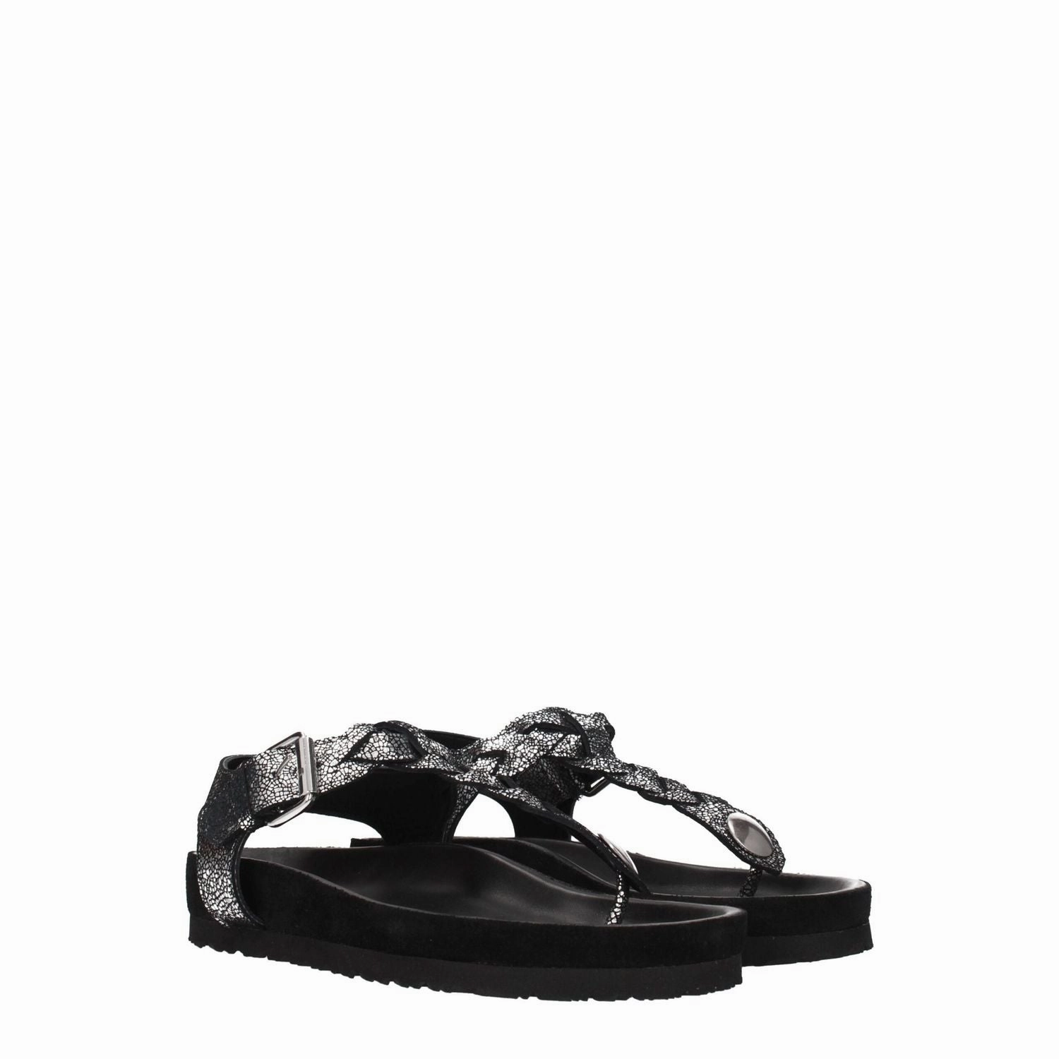 Arch Fit Flip Flops Isabel Marant Black Leather Flip-Flop Sandals