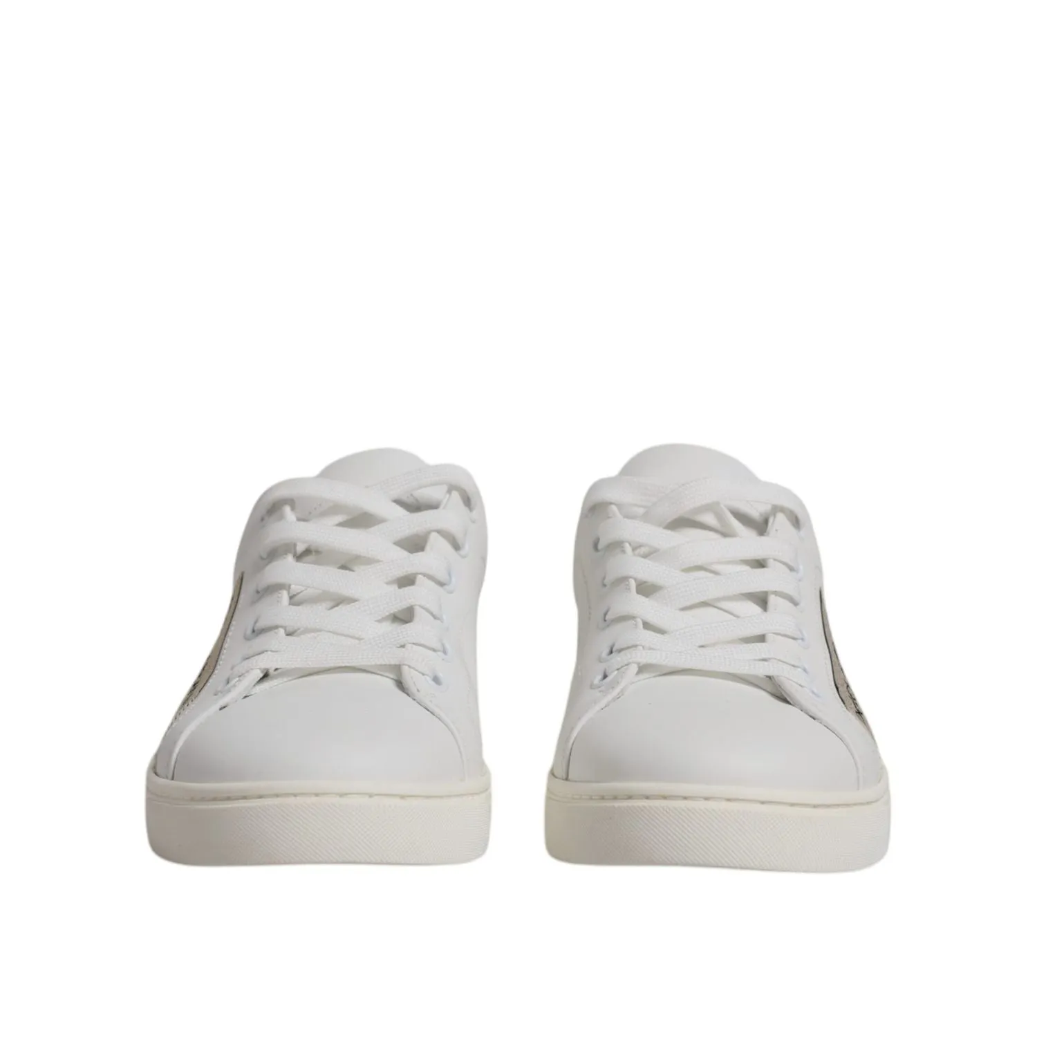Dolce & Gabbana White London Calf Leather Sneakers Shoes The Sneakers