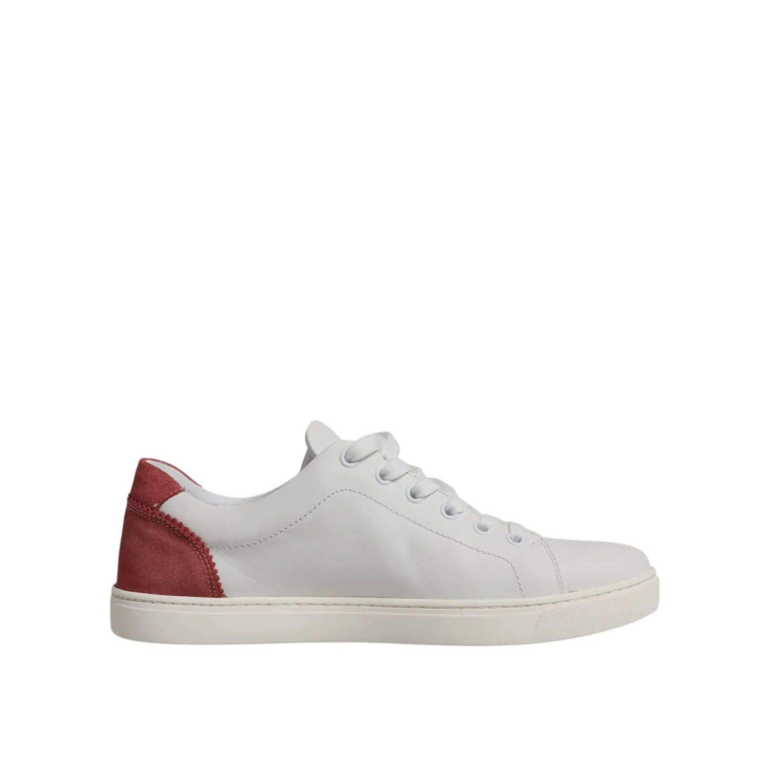 Sneakers With A Wide Toe Box Dolce & Gabbana White London Calf Leather Sneakers Shoes