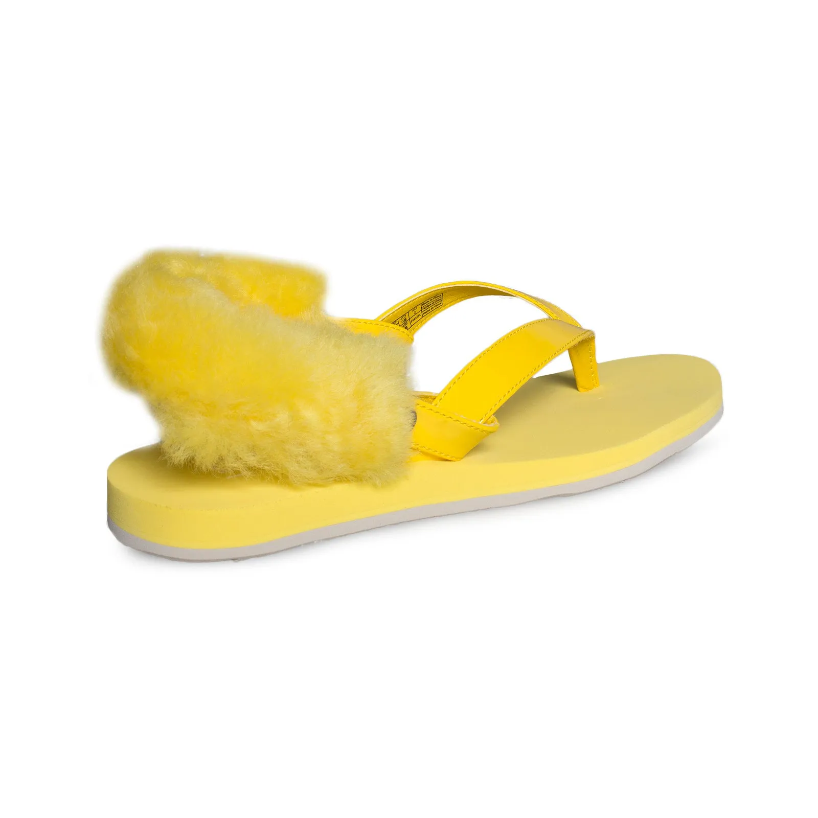 UGG LaaLaa Lemon Yellow Flip Flops - Women's Attractive Wearing Flip Flops