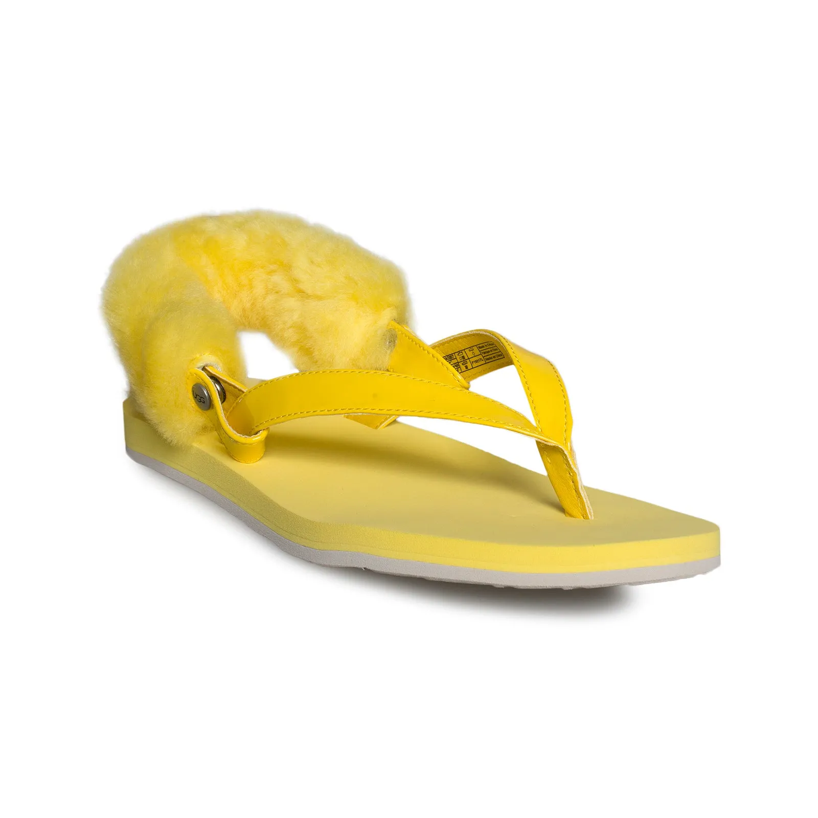 UGG LaaLaa Lemon Yellow Flip Flops - Women's Flip Flops For Ugly Feet