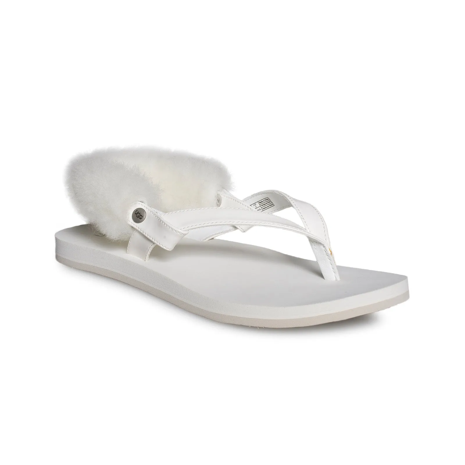 UGG LaaLaa White Flip Flops - Women's Blingy Flip Flops