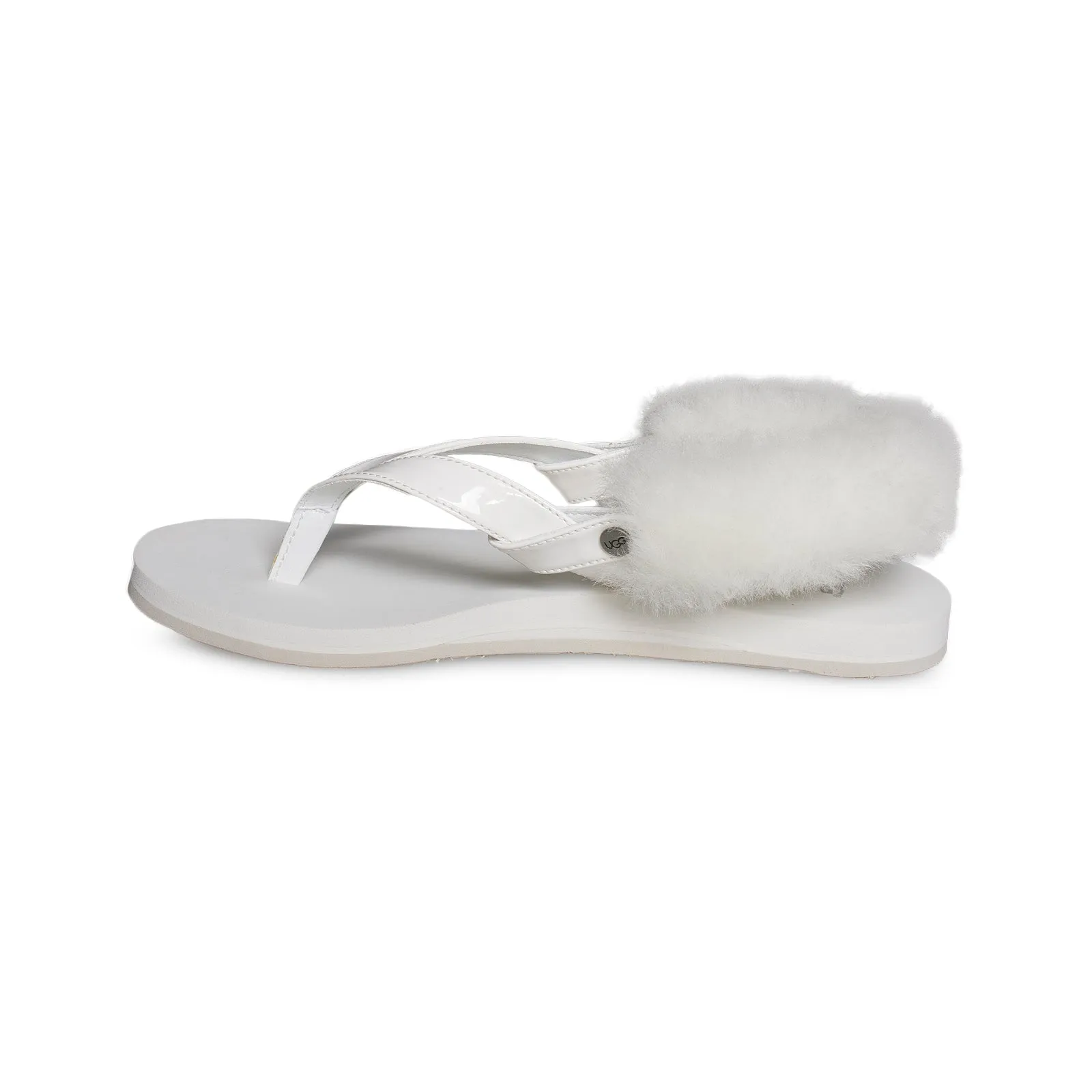 Flip Flops For Extra Wide Feet UGG LaaLaa White Flip Flops - Women's