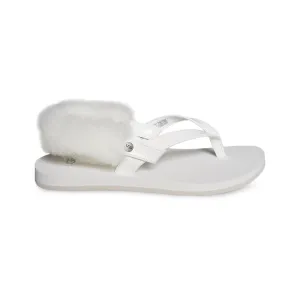 Diy Glitter Flip Flops UGG LaaLaa White Flip Flops - Women's