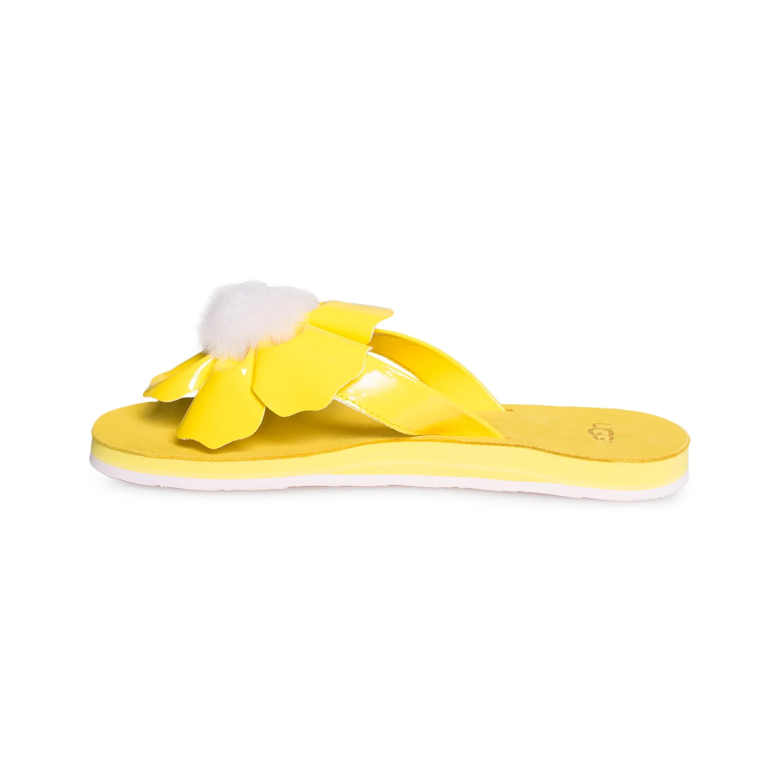 UGG Poppy Lemon Yellow Flip Flops - Women's Flip Flops Supercoil