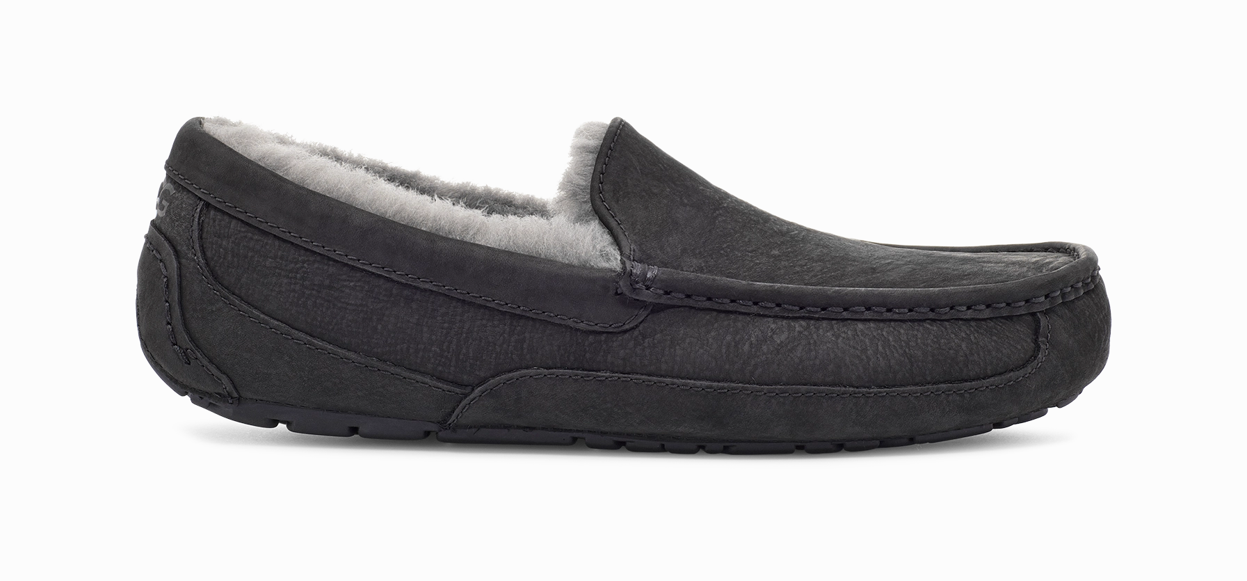 UGG Ascot Matte / Leather Slipper Men's Flannel Lined Slippers