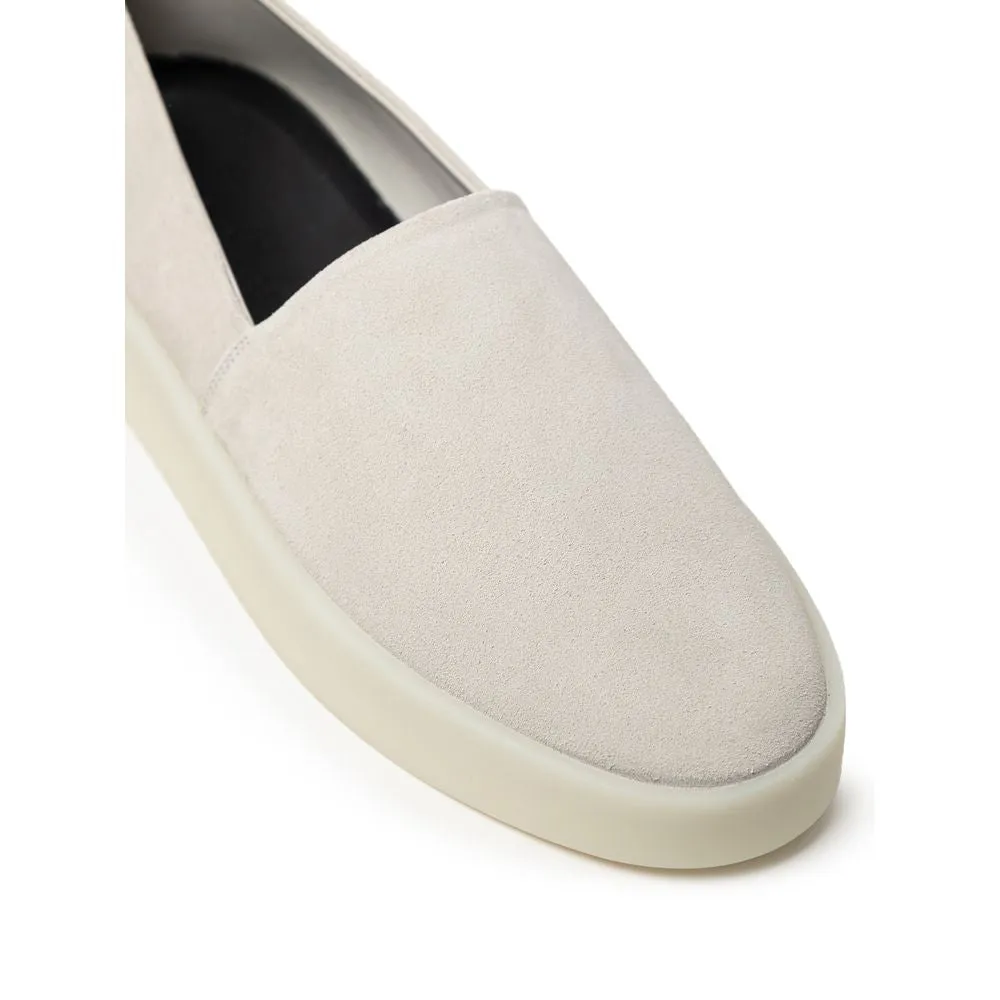 Fear Of God Gray Leather Moccassin Velvet Dress Loafers