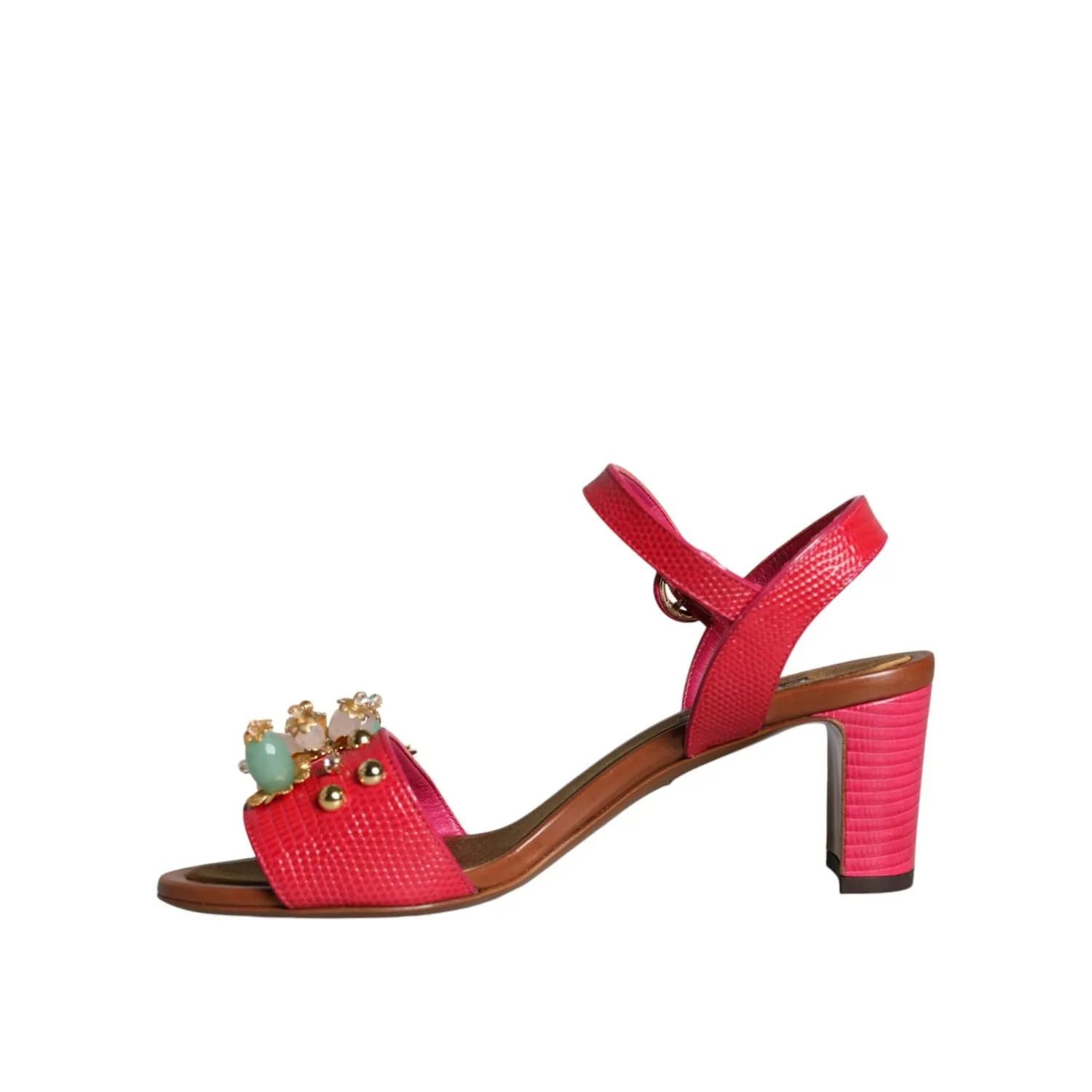 Dolce & Gabbana Fuchsia Leather Embellished Keira Sandals Shoes Sandals Macy's