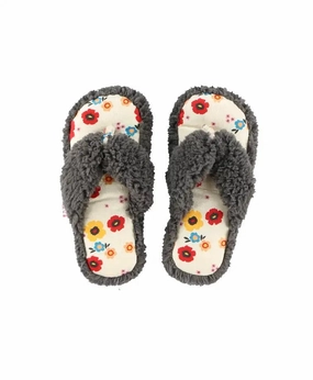 Fleece Slippers Rise & Shine Flowers Spa Slippers