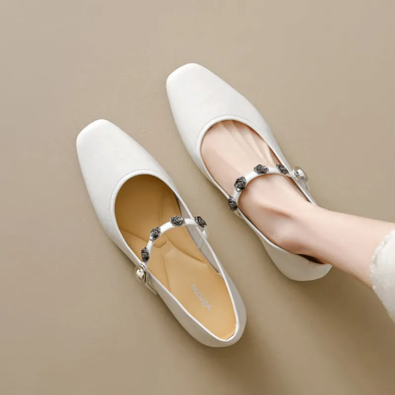 Shoes Casual Work Women's Plain Elegant Casual Mary Jane Flats