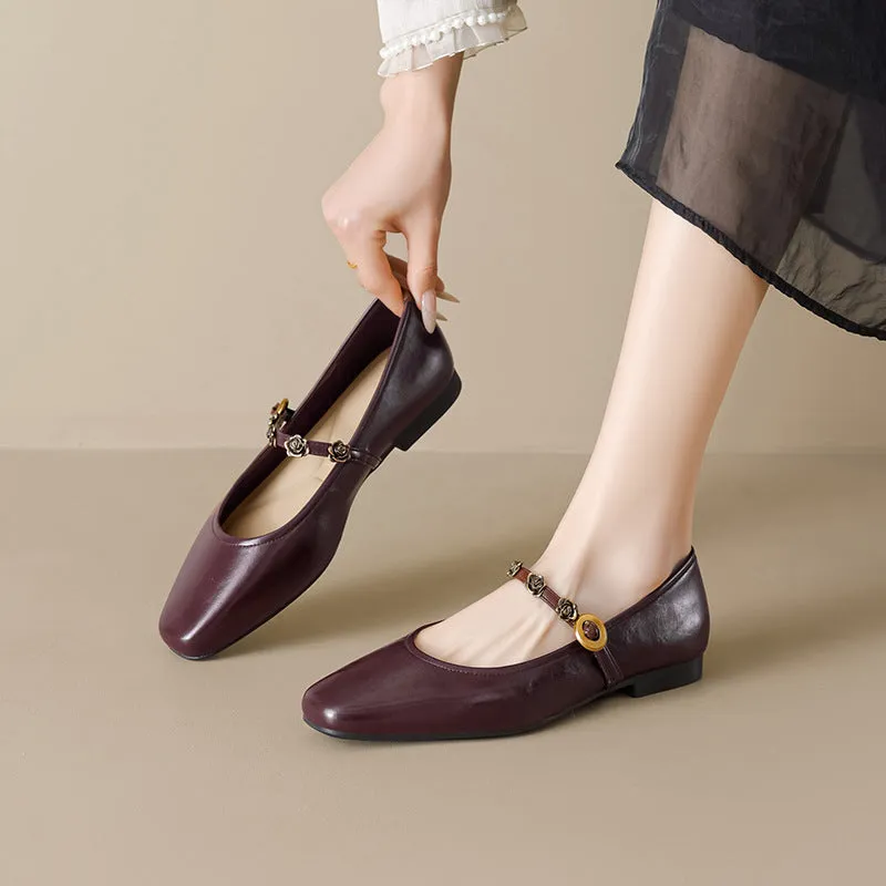 Asic Casual Shoes Women's Plain Elegant Casual Mary Jane Flats