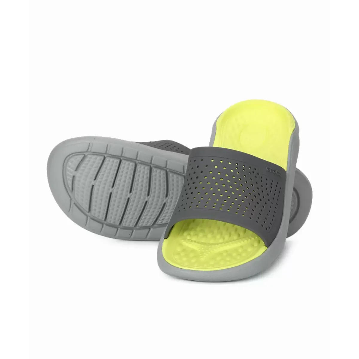 Slippers Drawing Crocs LiteRide Men Slipper - GRYGRN