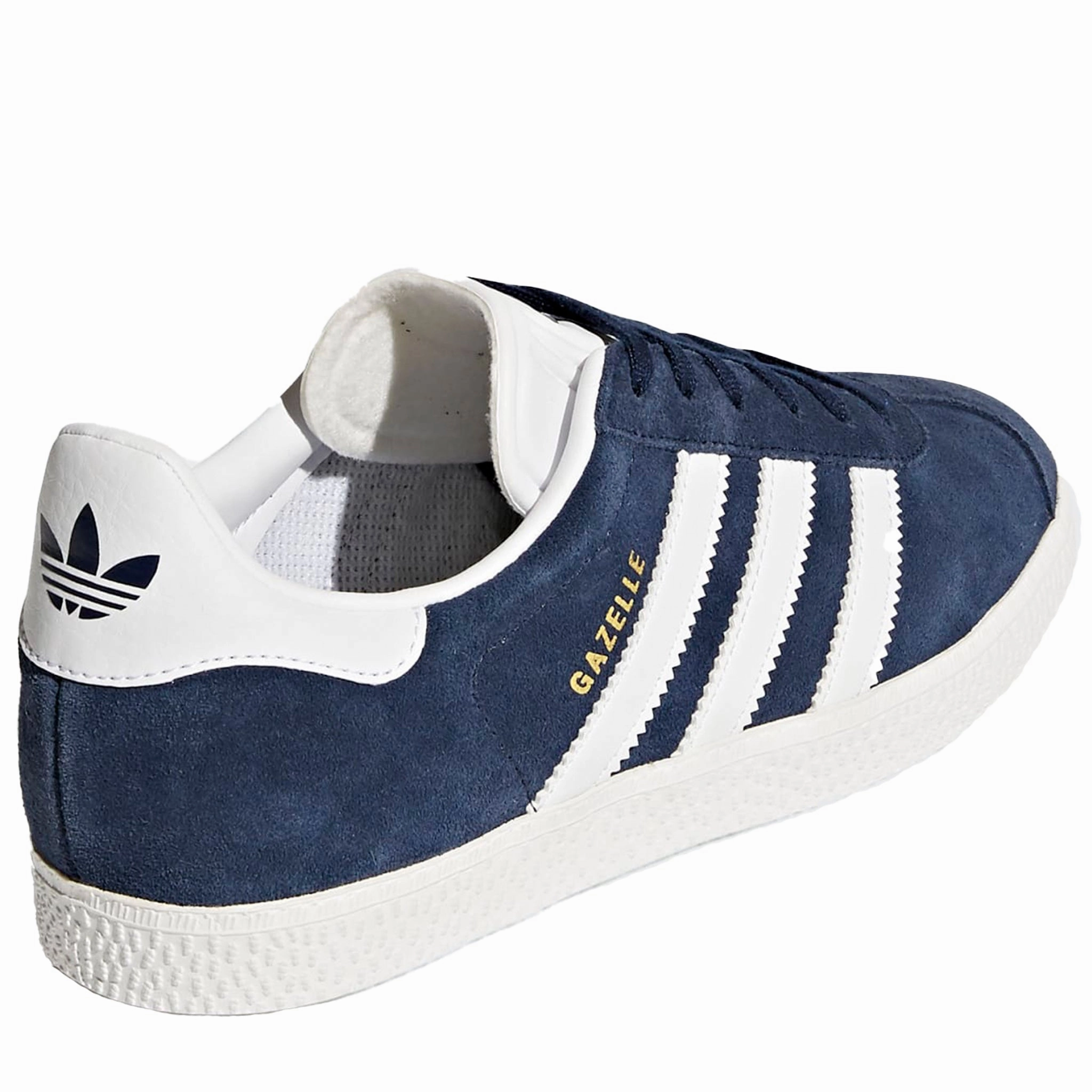 Grade School Adidas Gazelle J Shoes - Navy/ White Adidas Shoes Tennis