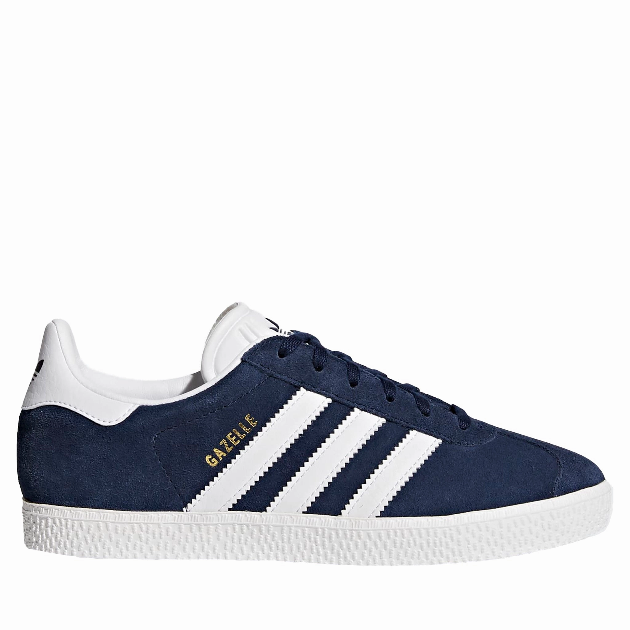 Grade School Adidas Gazelle J Shoes - Navy/ White Adidas Wrestling Shoe