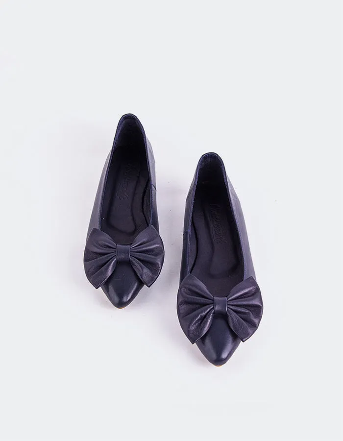 Wedding Formal Flat Shoes Ulwin Navy Leather