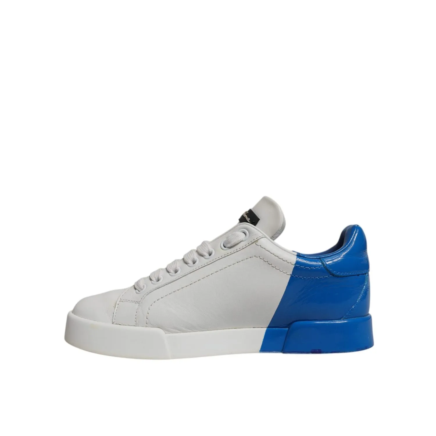 Dolce & Gabbana White Blue Logo Portofino Sneakers Shoes Best Nurse Sneakers
