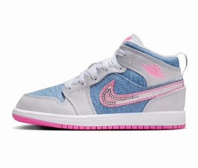 Pink Barbie Denim Baby Toddler Preschool Swarovski Jordan 1 Mid Asics Tactic Shoes