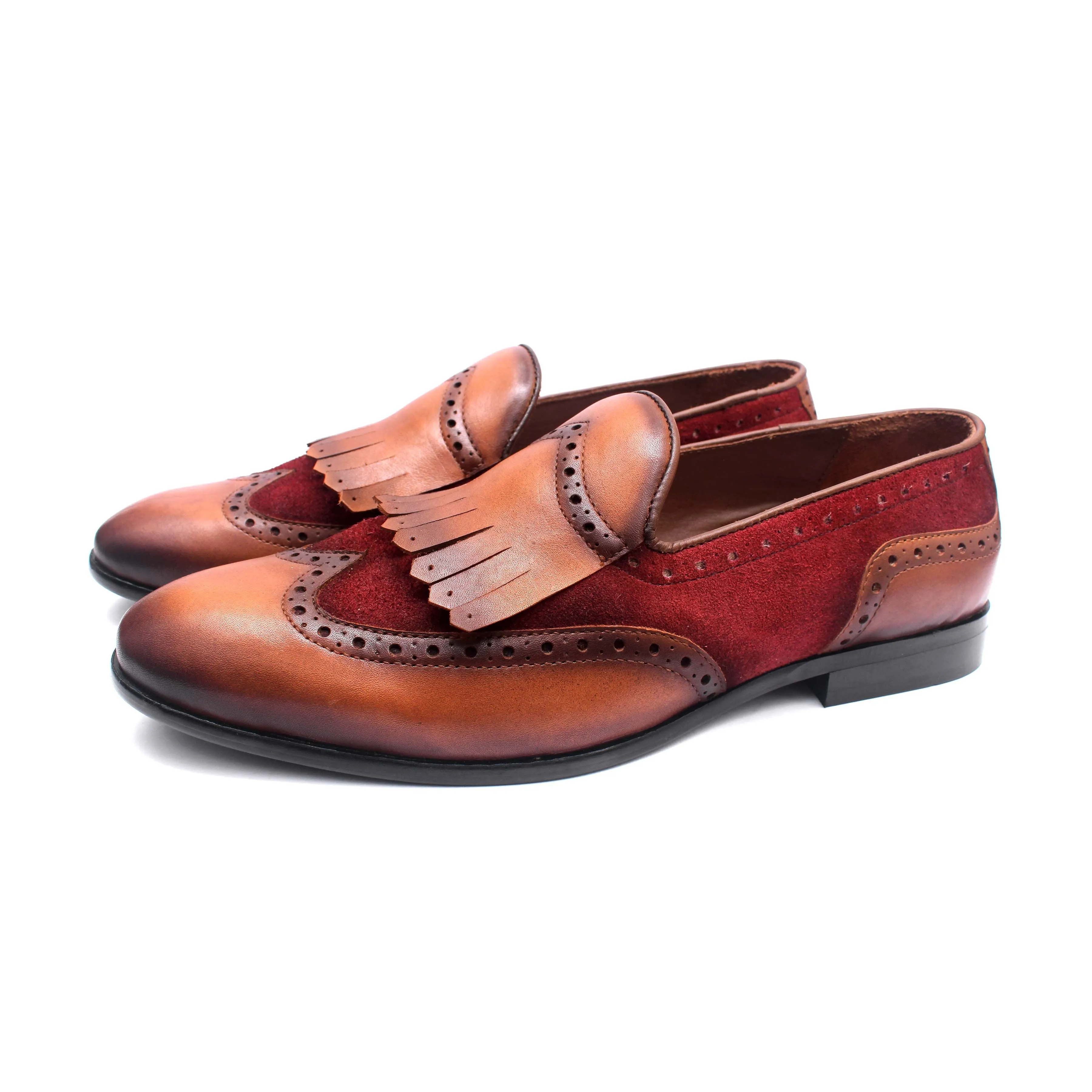 T Strap Loafers Wingcap Loafers