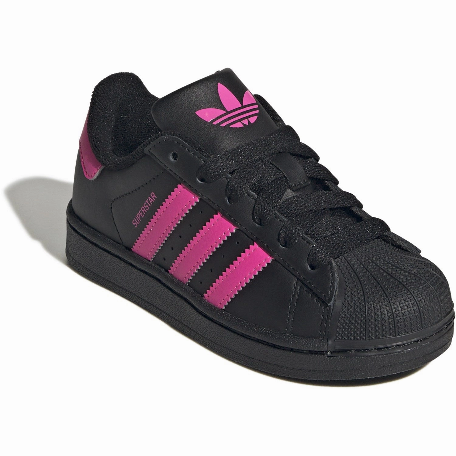 adidas Originals Core Black/Lucid Pink/Core Black Superstar Ii C Sneakers Adidas Tim Duncan Basketball Shoes