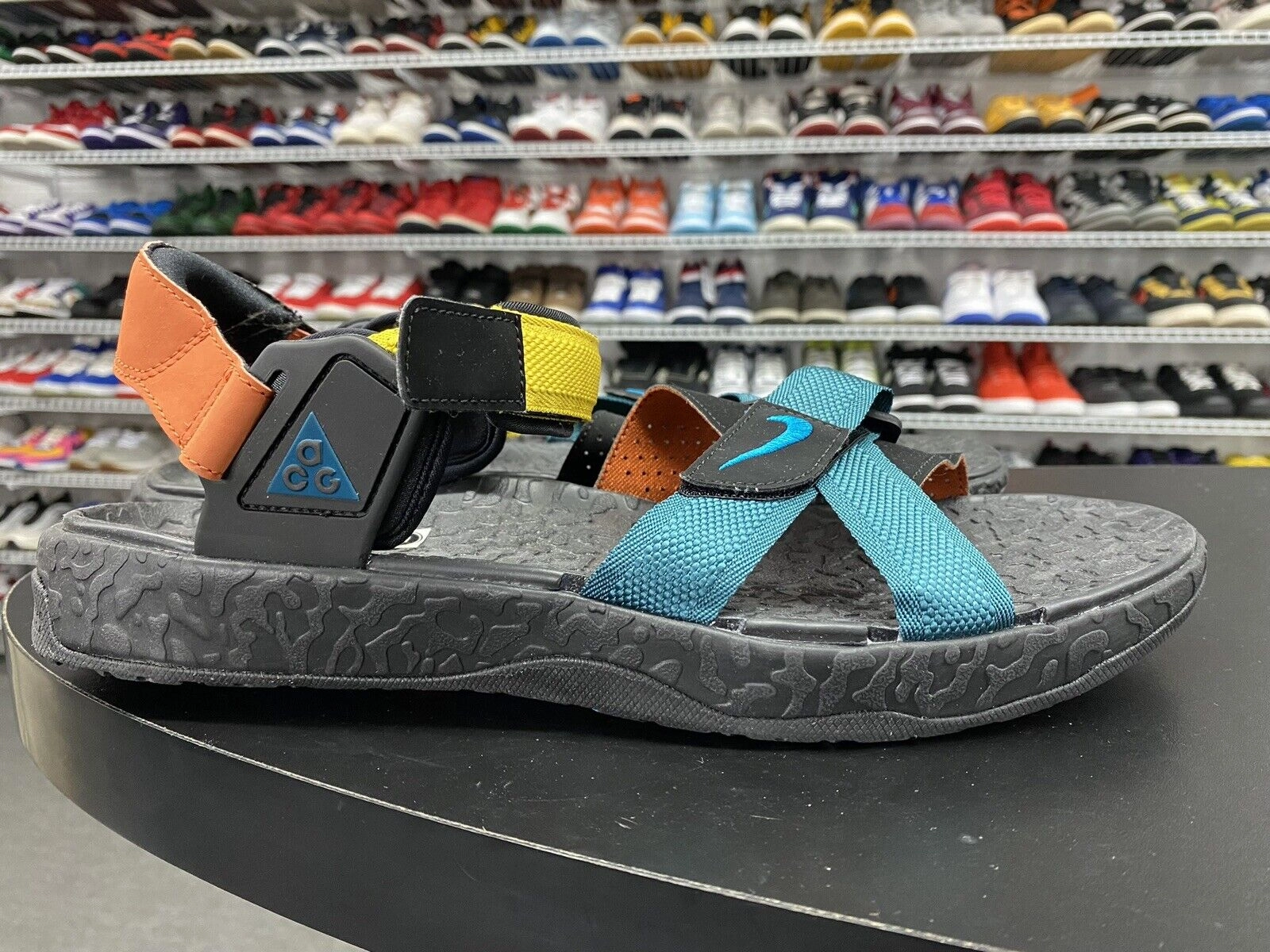 Best Asics Race Shoes Nike ACG Air Deschutz   Dark Teal Cross Training Sandal DC9093-300 Men's Size 14