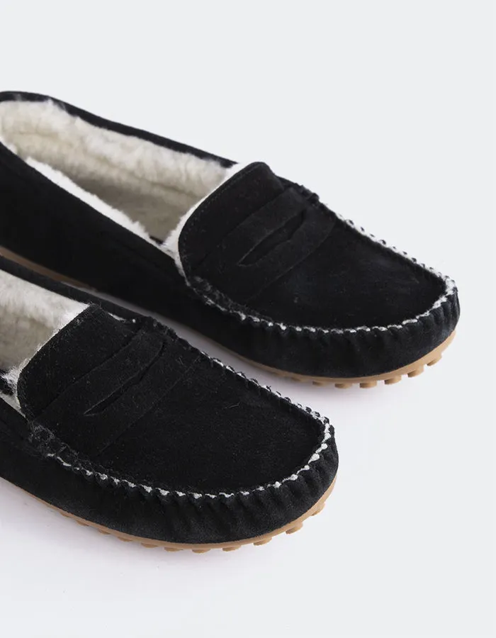 Flats Dress Shoes Bobble Black Suede