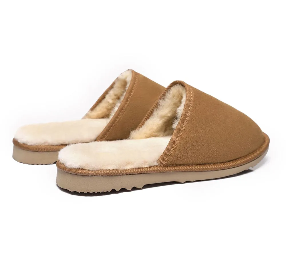 Urban UGG UGG Slippers Australian Made Sheepskin Wool Scuff Slippers Flat Piped