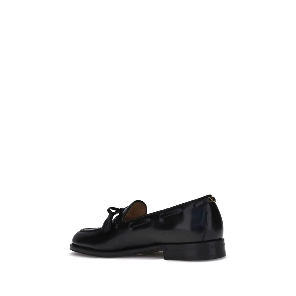 Doc Martens Penny Loafers Valentino Garavani Black Calf Leather Bos Taurus Slip-On Loafers