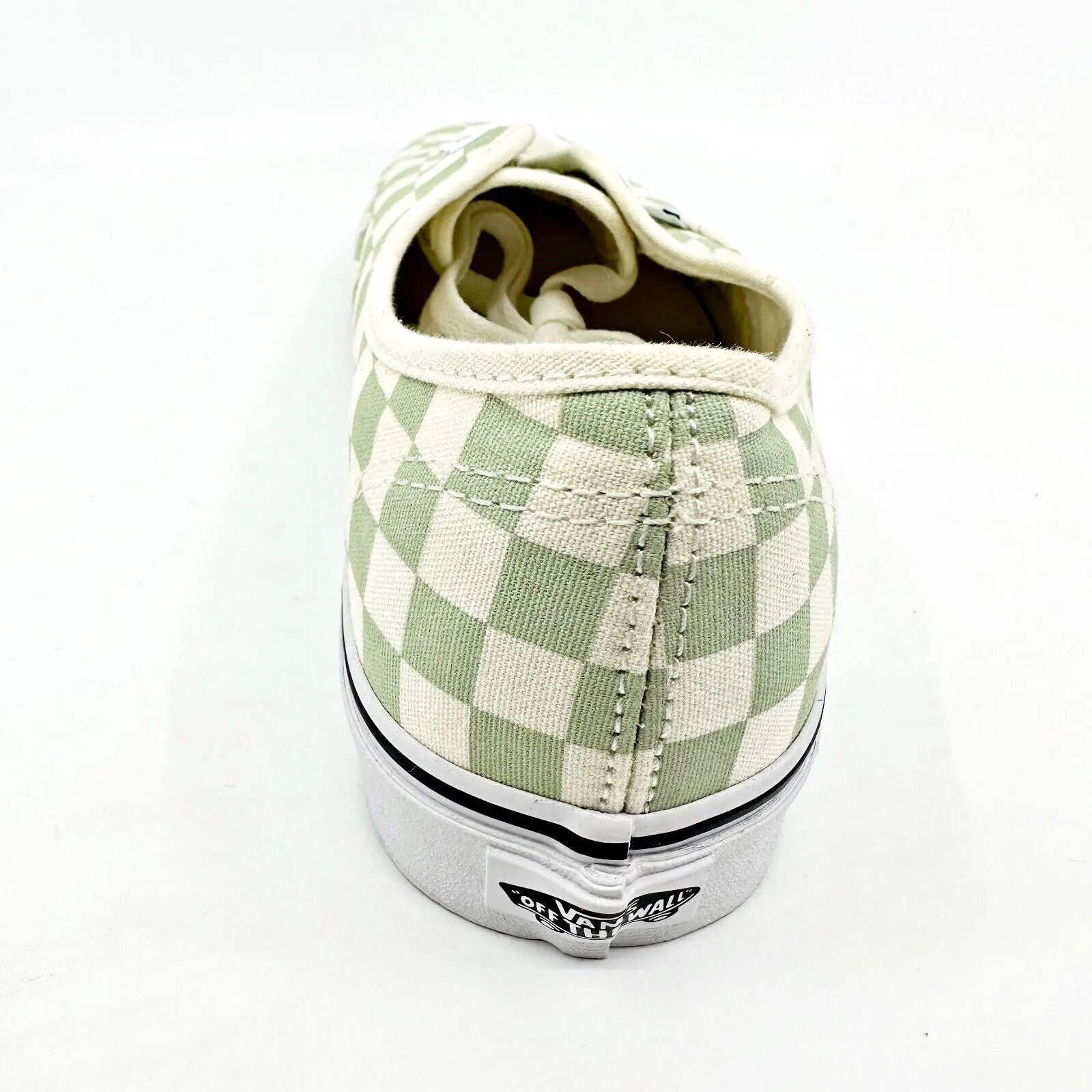 Gbx Casual Shoes Vans Authentic (Checkerboard) Ambrosia Green White Womens Casual Shoes