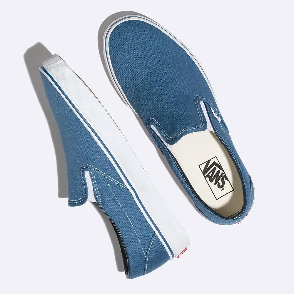 Comfortable Shoes Flat Feet Vans Unisex Classic Slip On Navy Canvas