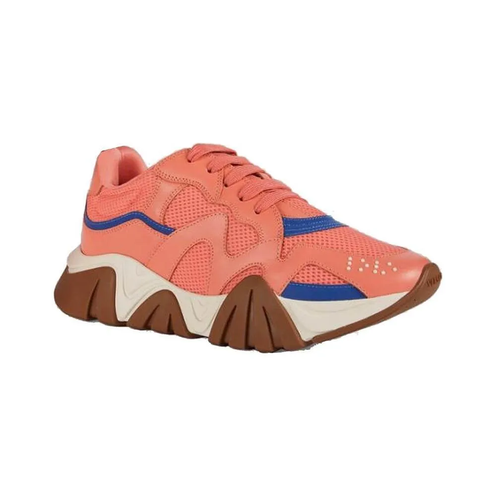 White Converse Platform Sneakers Versace Orange Leather Chunky Sneakers