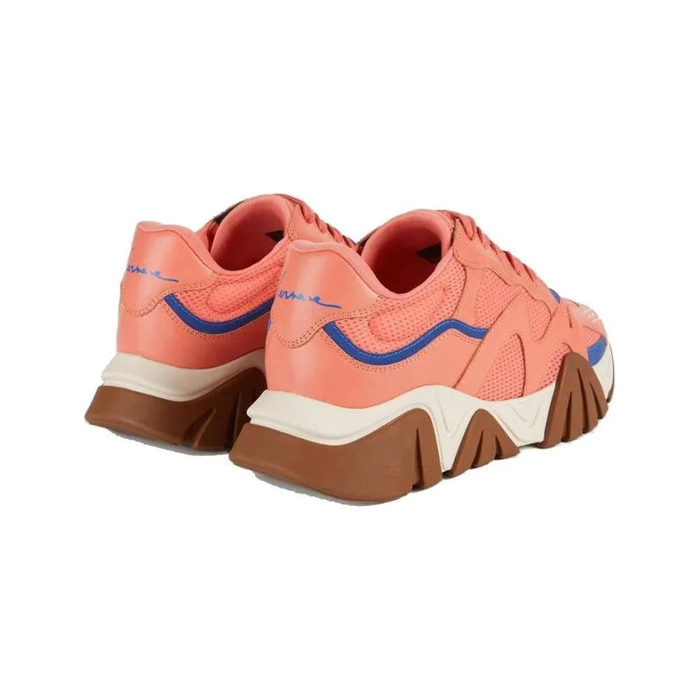 Sneakers Jordans Versace Orange Leather Chunky Sneakers