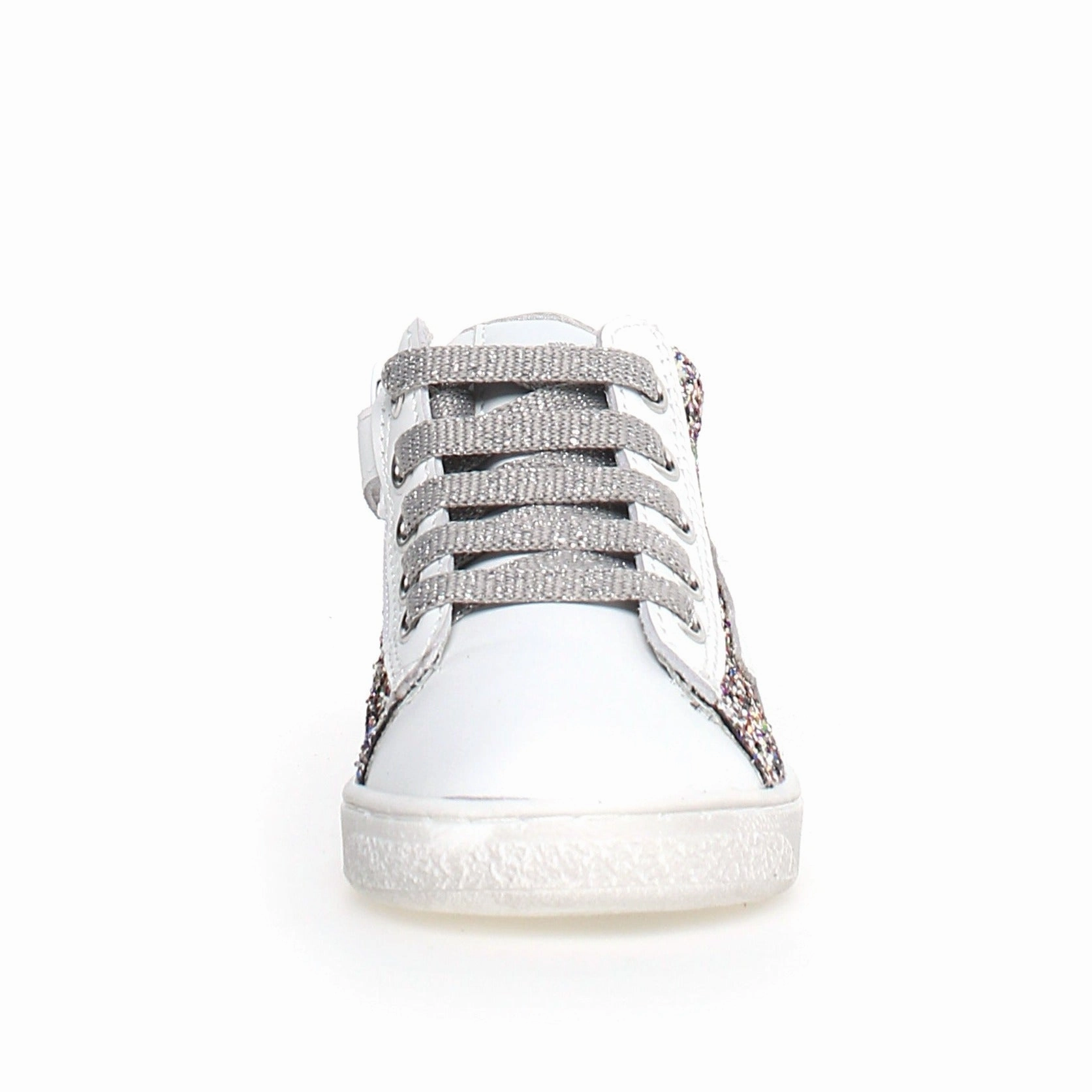 Velvet Flats Shoes Naturino Girl's Pinn High Zip Glitter Sneakers - Multi/White