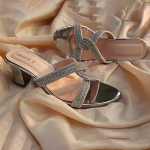 Pumpkin Slippers Sliver Stylish Heel Slippers for Women