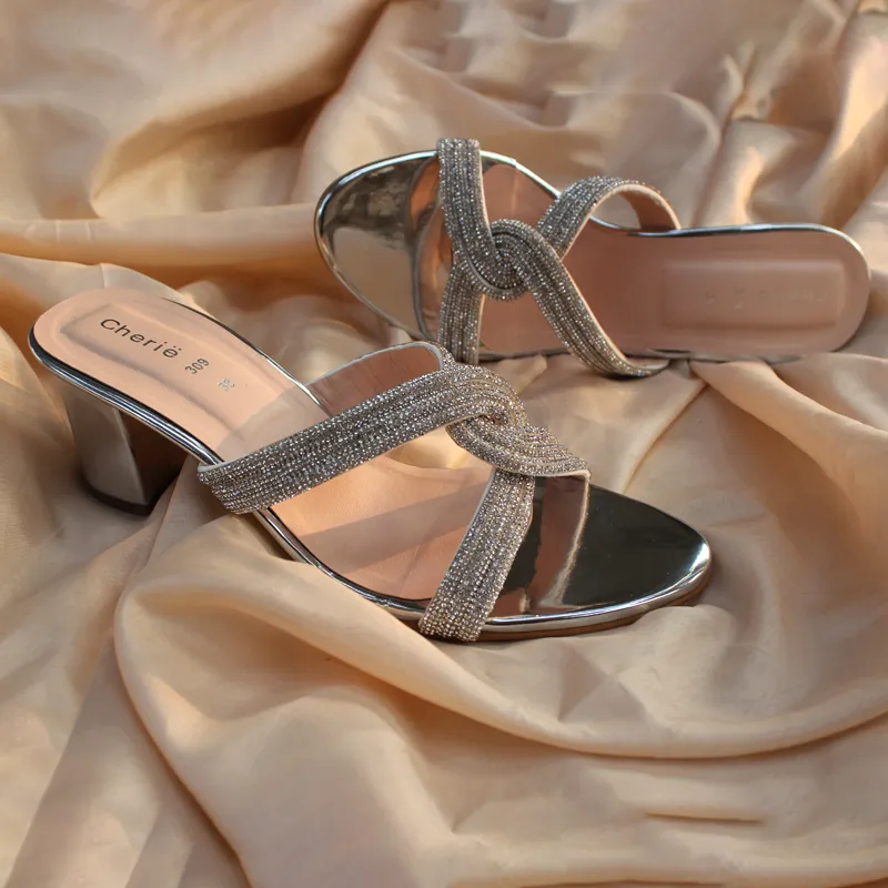 Best Amazon Slippers Sliver Stylish Heel Slippers for Women