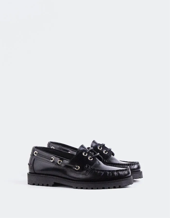 Gaia Black Leather Dior Shoes Loafers
