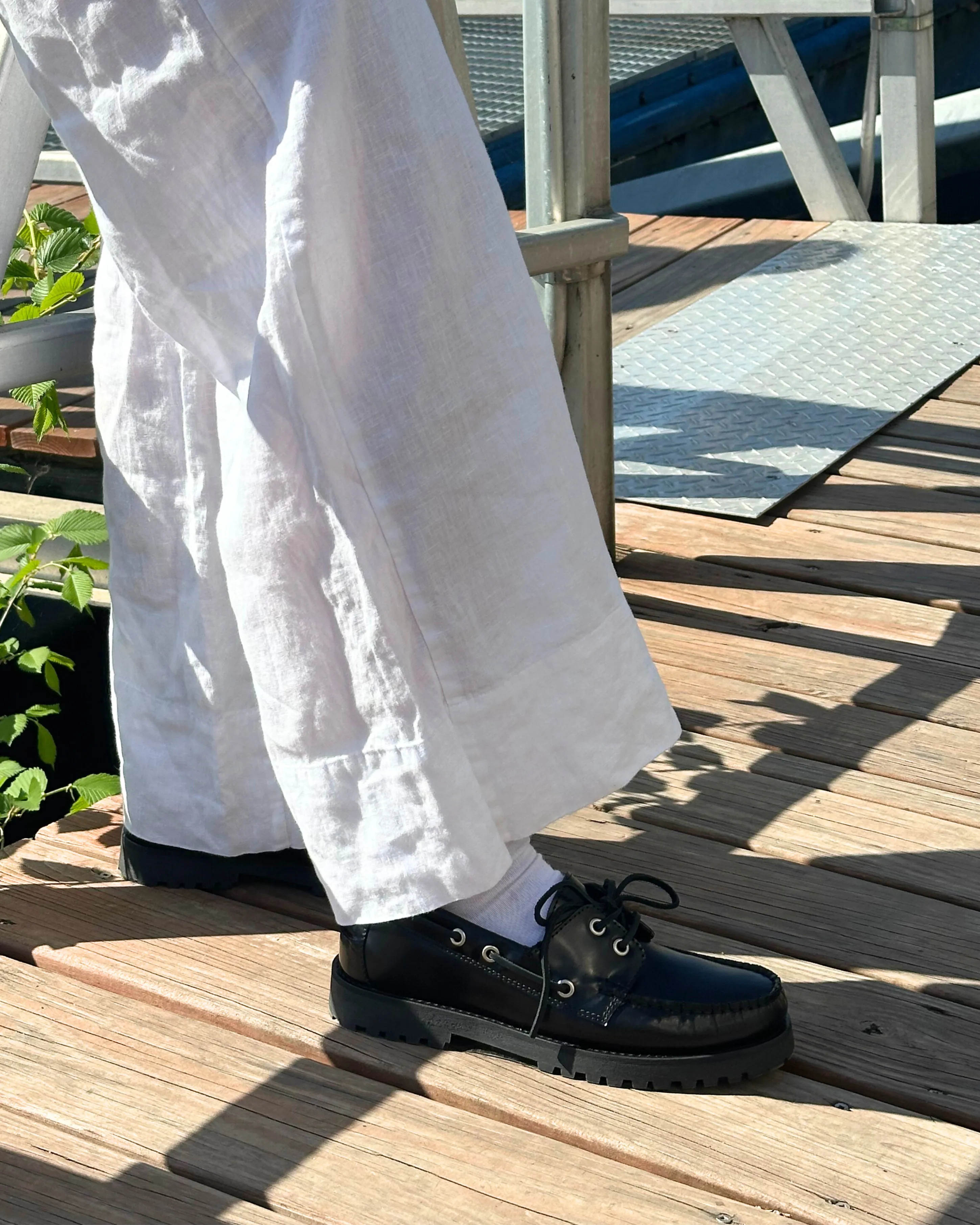 Gaia Black Leather Horsebit 1953 Loafers